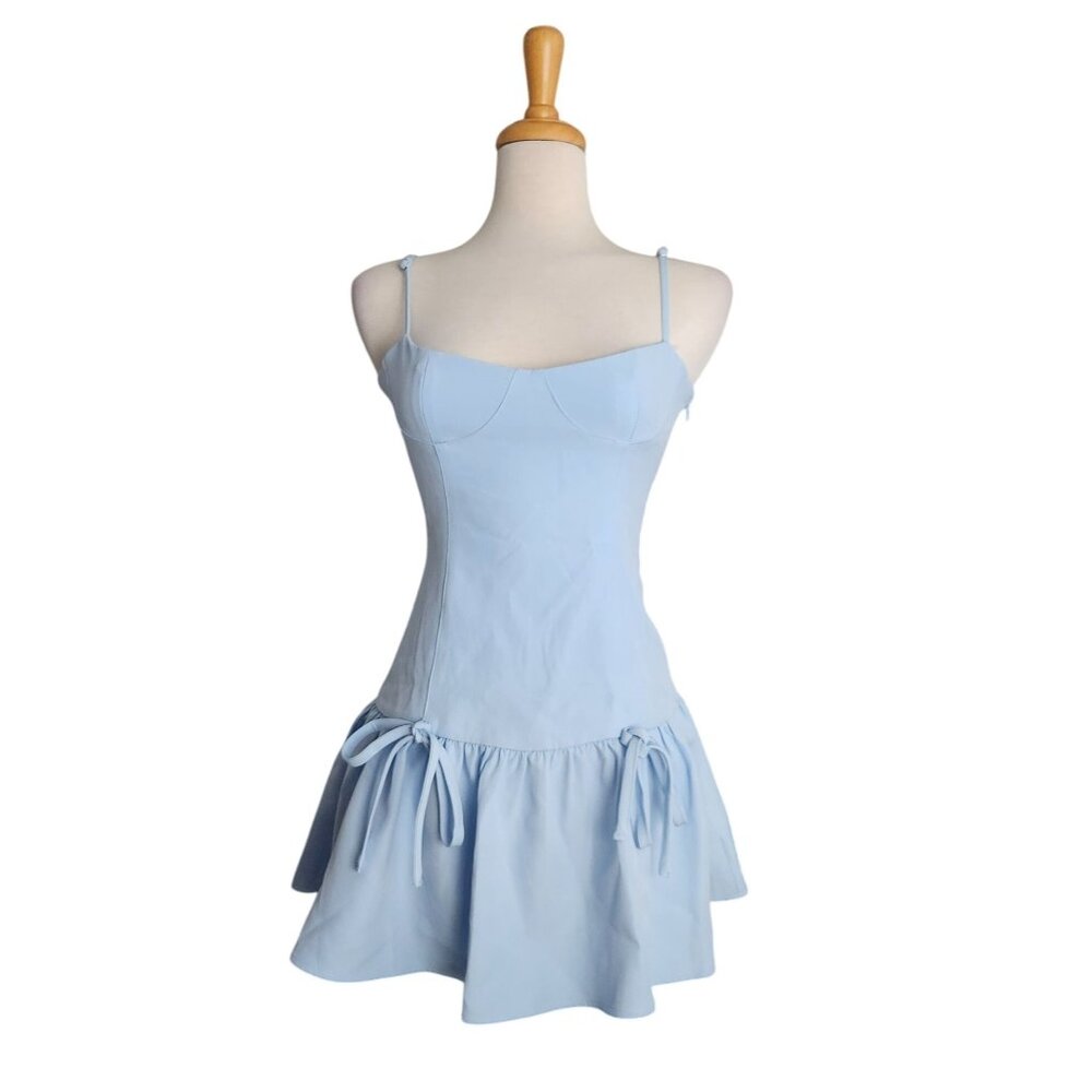 Peppermayo Blue Running Late Mini Dress Women's Size US 6
